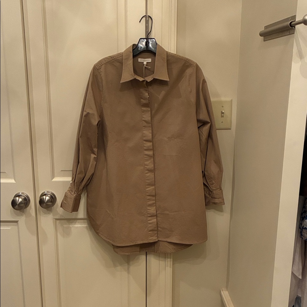 ANN MASHBURN khaki shirt/ tunic